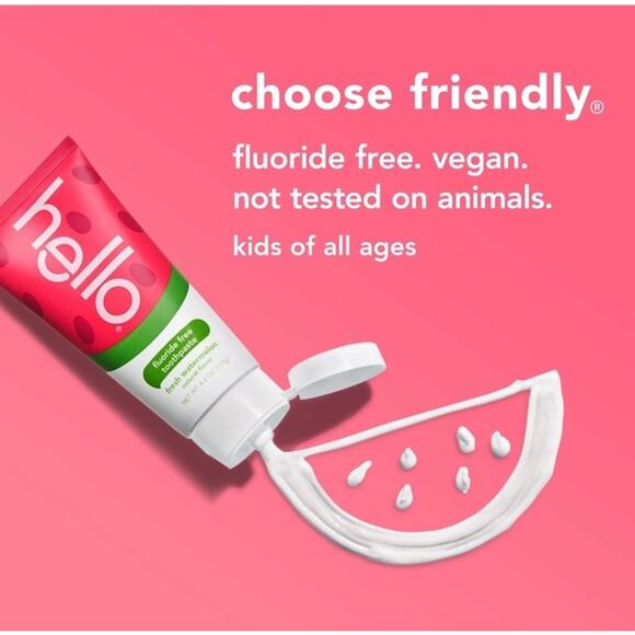 (3 pack) hello Fresh Watermelon Fluoride Free Kids Toothpaste, 4.2 Oz Tube - Picture 7 of 7